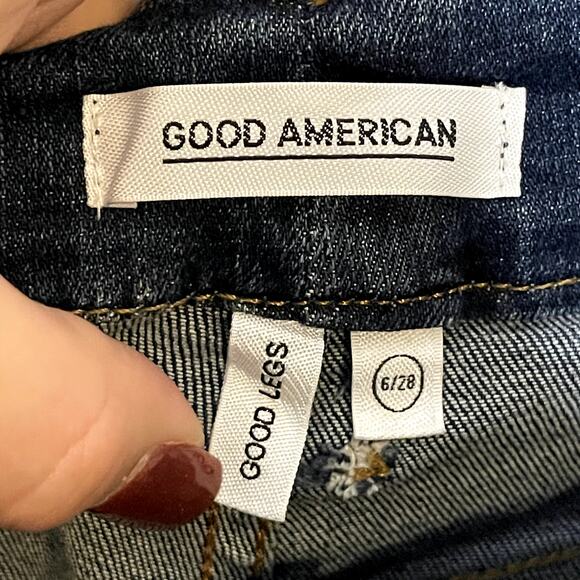 Good American Good Legs Released Hem Skinny Jeans Size 6 / 28 - Picture 5 of 6